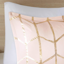Blush & Gold Geometric Comforter Set, Belen Kox