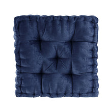 Navy Chenille Square Floor Pillow, Belen Kox