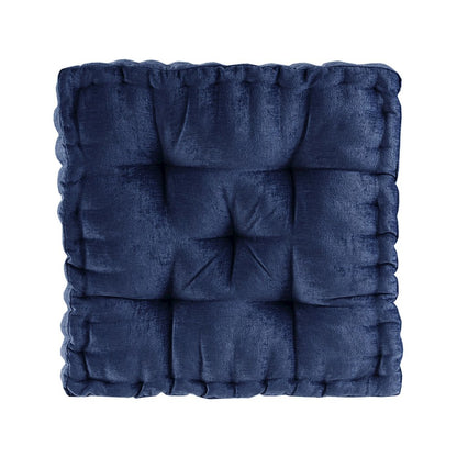 Navy Chenille Square Floor Pillow, Belen Kox