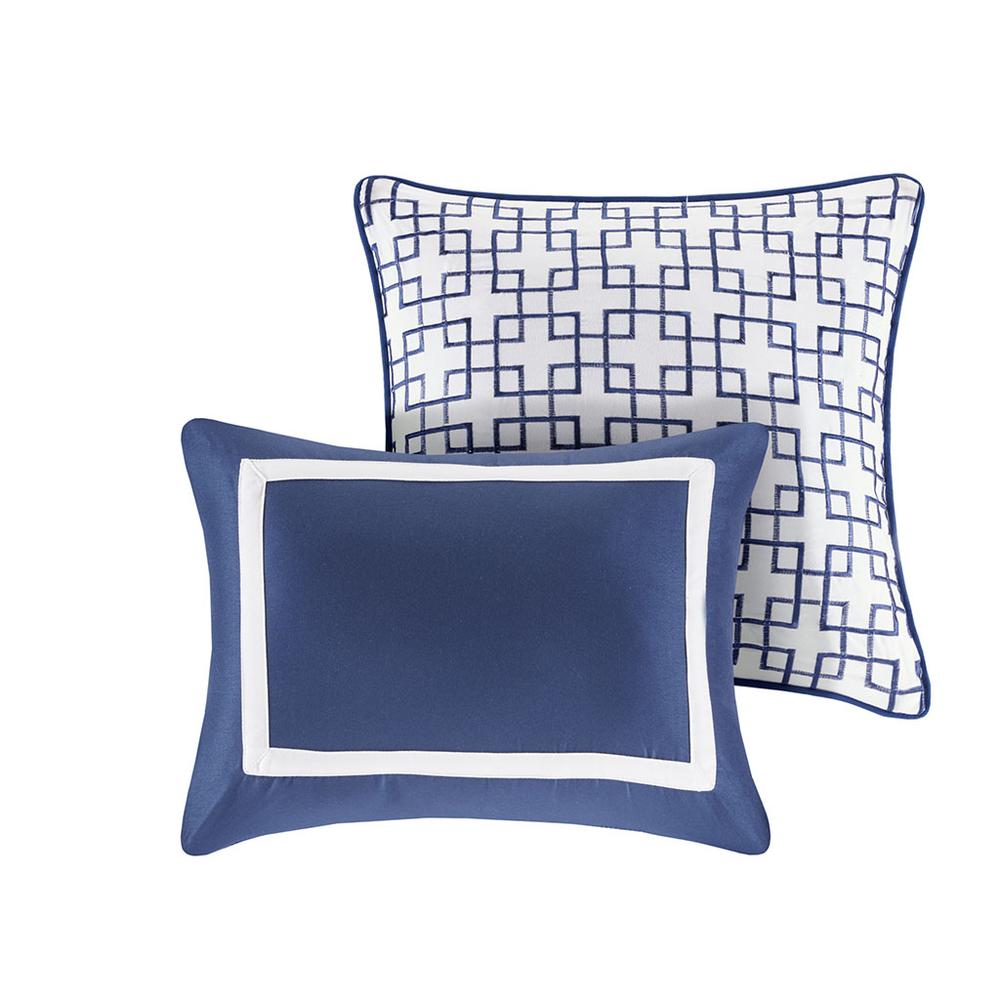 Navy Luxe 8 Piece Comforter Set, Belen Kox