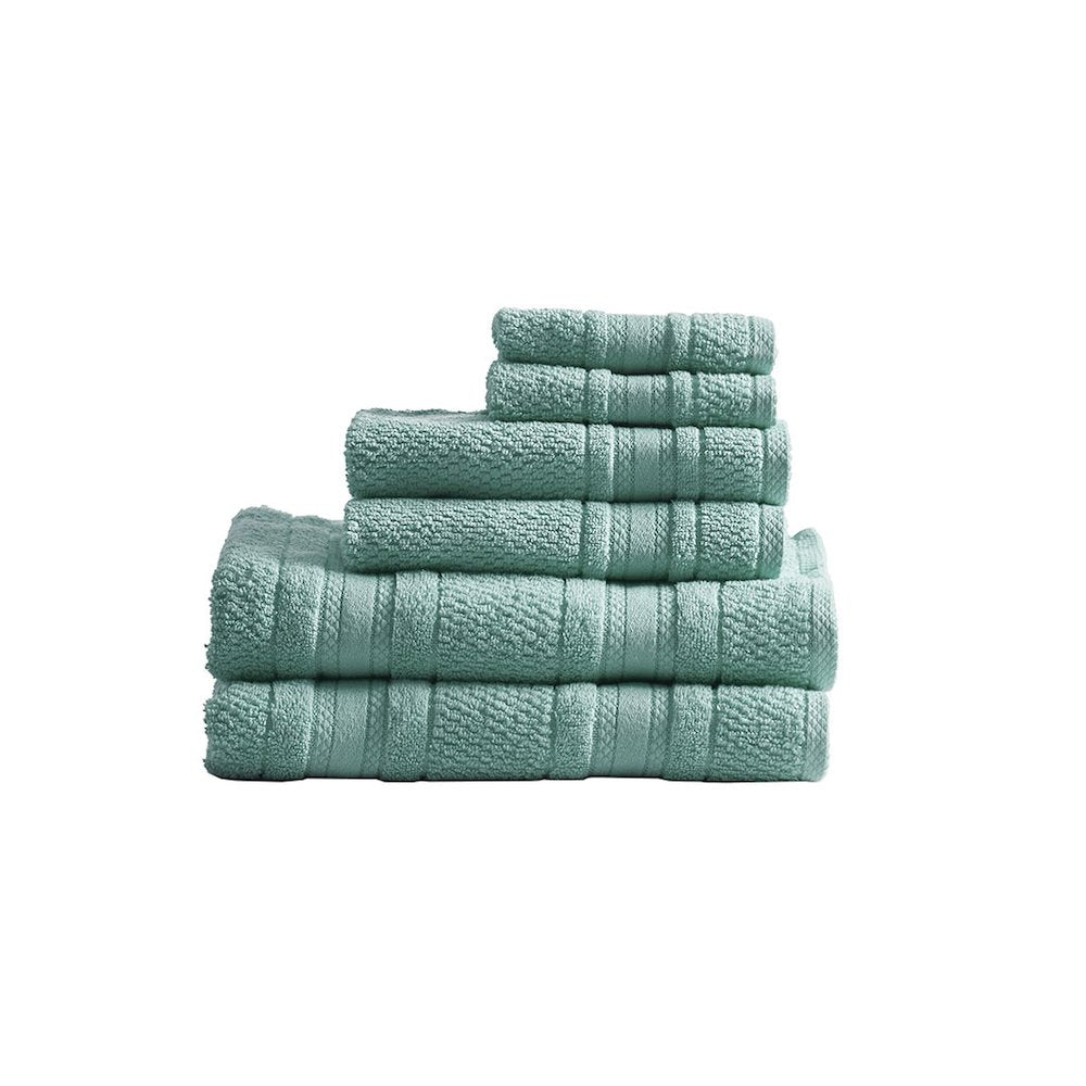 Luxe Teal Cotton 6-Piece Towel Set, Belen Kox