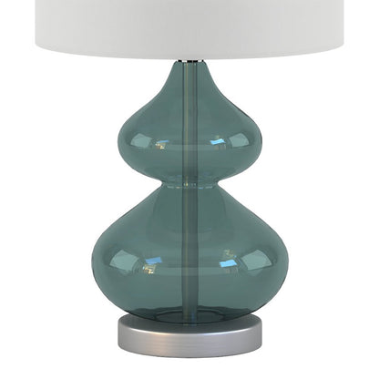 Ellipse Blue Glass Table Lamp Set (Set of 2), Belen Kox