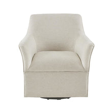Beige Swivel Rocker Recliner Chair with Upholstered Seat and Back