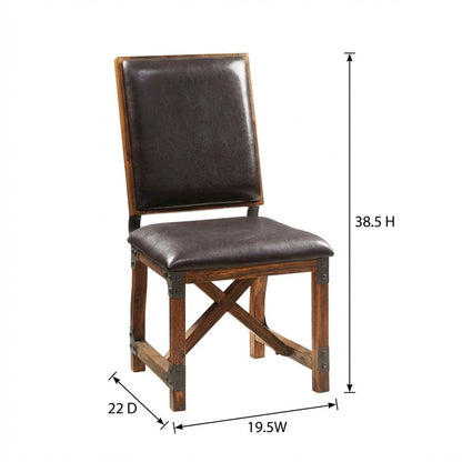 Chocolate Brown Dining Chair with Stylish Upholstery and Comfortable Design