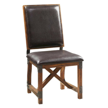 Chocolate Brown Dining Chair with Stylish Upholstery and Comfortable Design