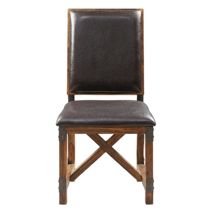 Chocolate Brown Dining Chair with Stylish Upholstery and Comfortable Design