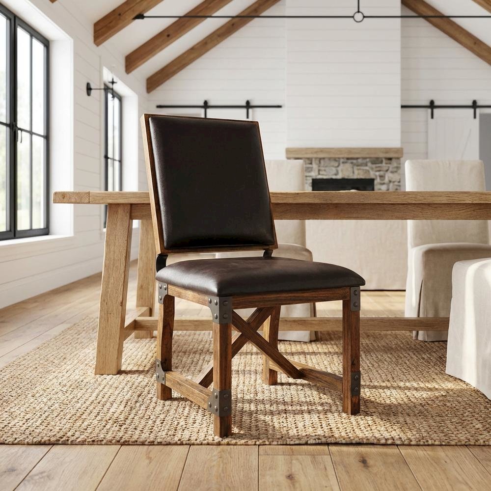 Chocolate Brown Dining Chair with Stylish Upholstery and Comfortable Design