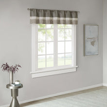 Natural Pintuck Striped Window Valance, Belen Kox