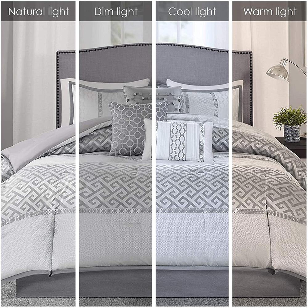 Bennett 7 Piece Comforter Set, Grey color