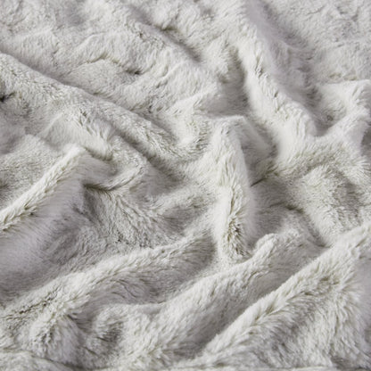 Zuri Faux Fur Throw, Snow Leopard color