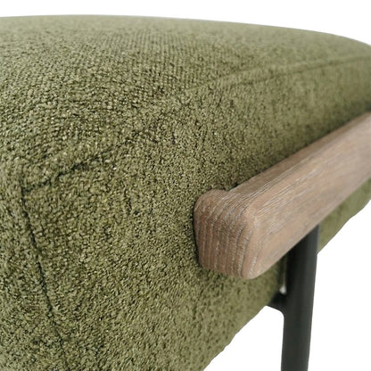 Perry Fabric Cocktail Ottoman with Slide-Out Serving Tray, Green
