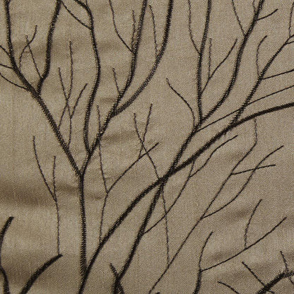 Tan Branch Embroidered Window Valance, Belen Kox