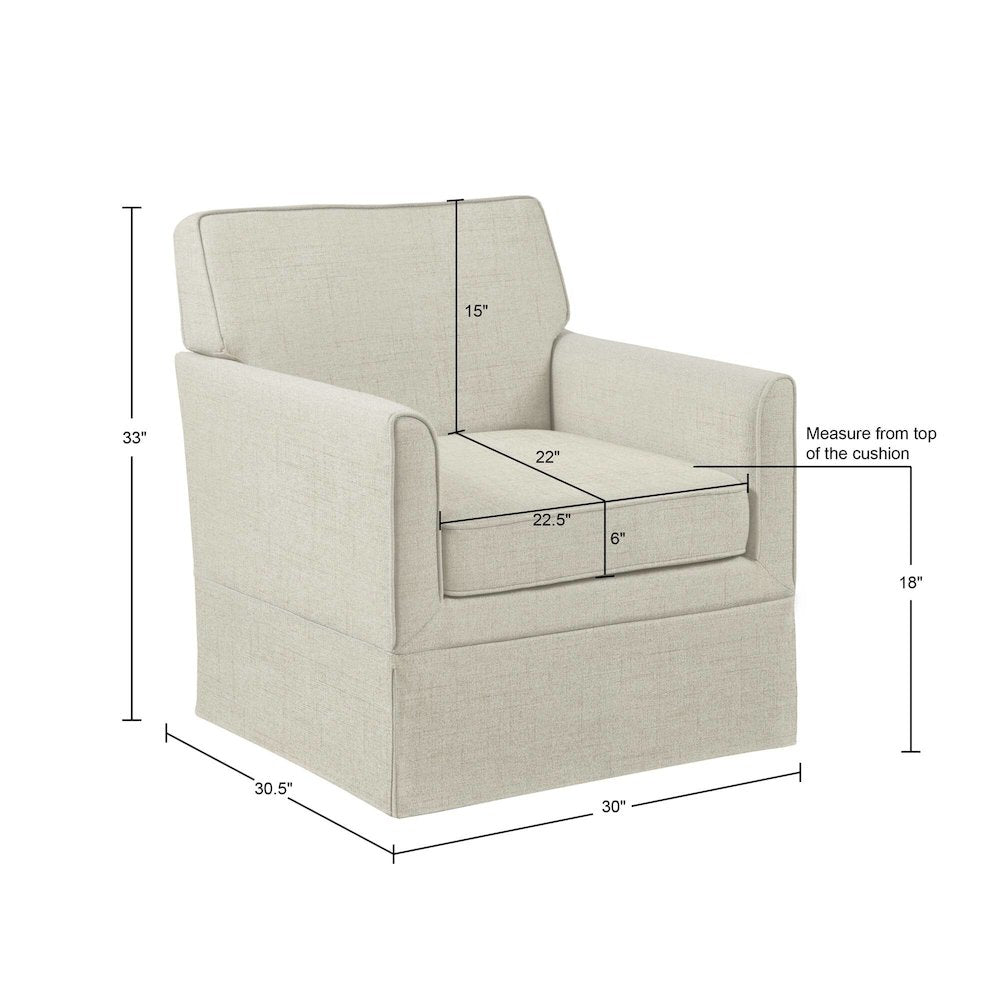 Paula Slipcover Accent Armchair, Cream color