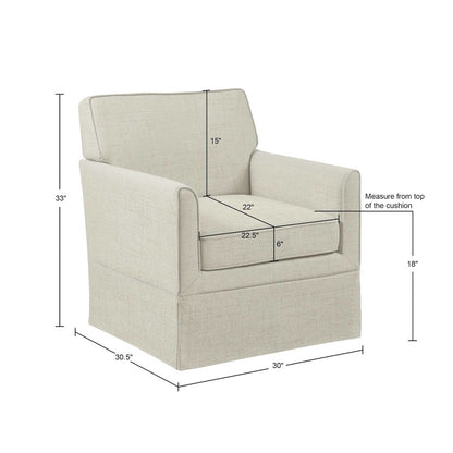 Paula Slipcover Accent Armchair, Cream color