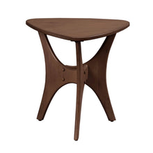 Solid Wood Mid Century Modern Side Table, Triangle Side Table for Small Spaces