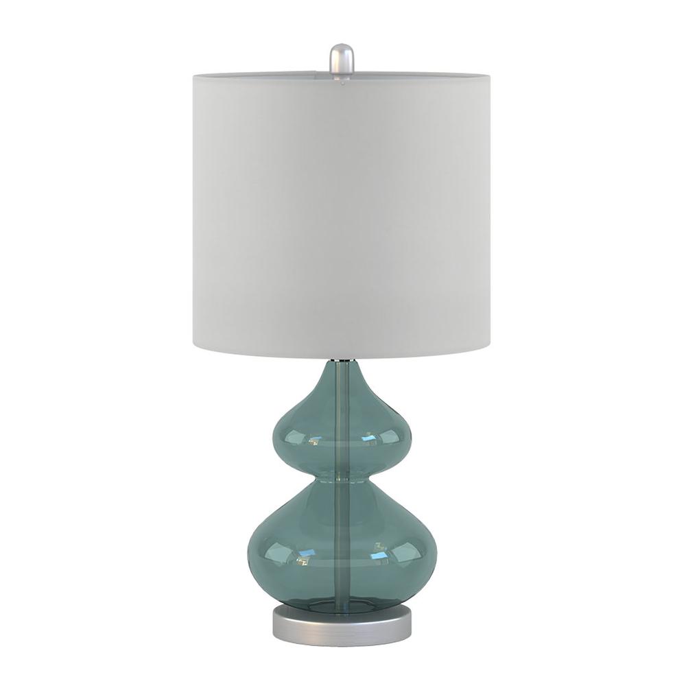 Ellipse Blue Glass Table Lamp Set (Set of 2), Belen Kox