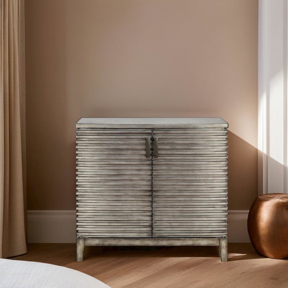 Gray Modern Dresser with MDF Frame, Fully Assembled for Bedroom Storage