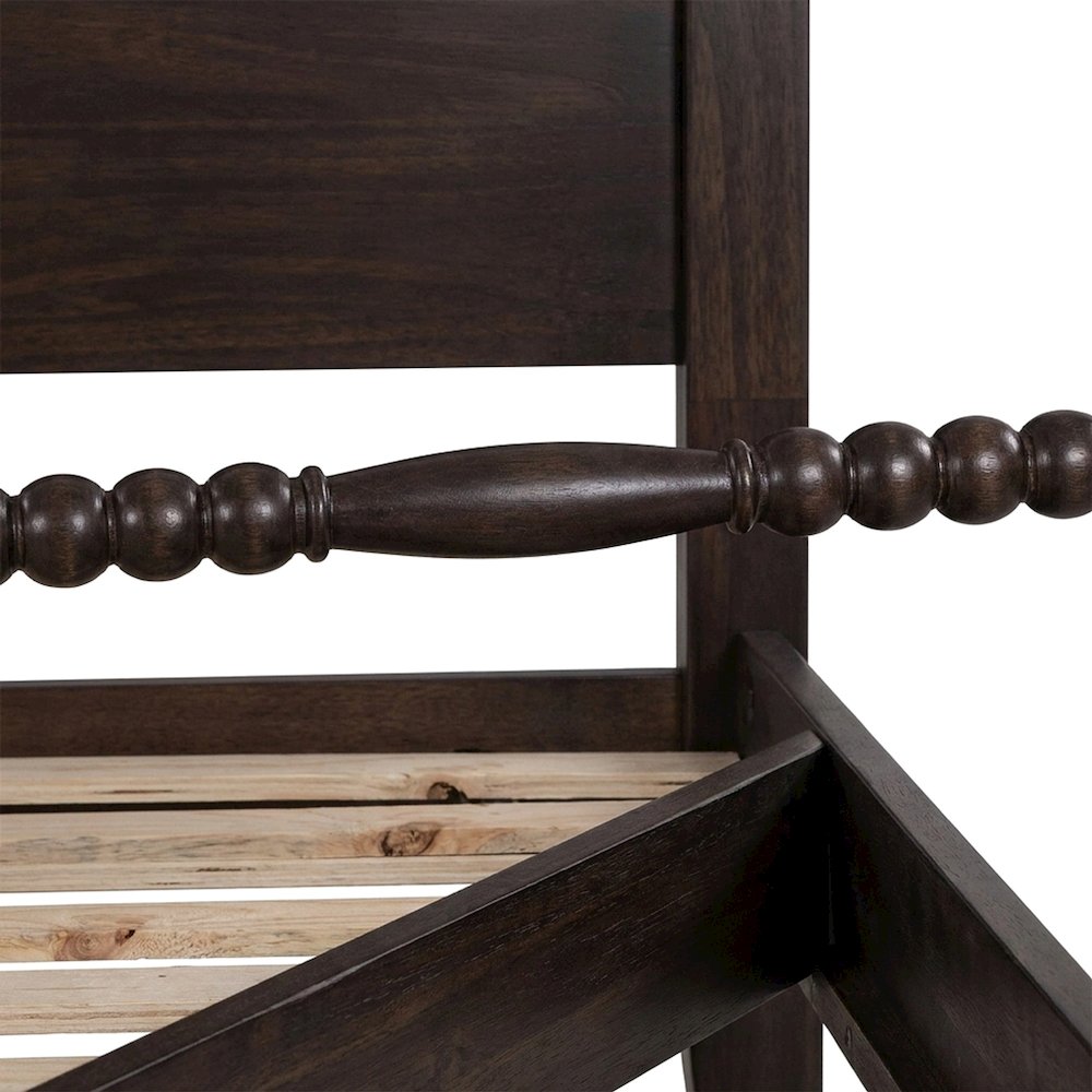 Beckett Acacia Veneer Queen Panel Bed with Tall Headboard, Morocco Brown
