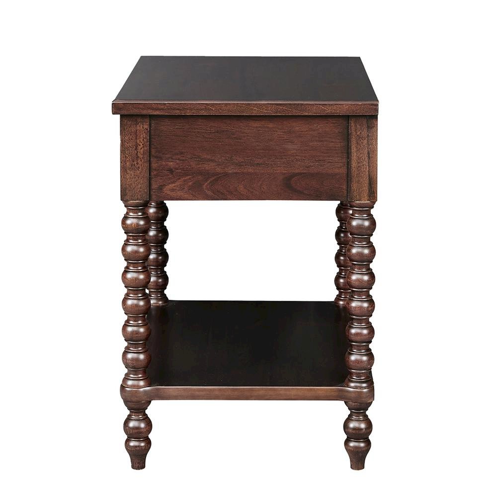 Brown Morocco Bedside Table with Storage for Bedroom and Night Use