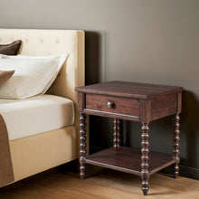 Brown Morocco Bedside Table with Storage for Bedroom and Night Use