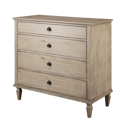 Brown Bedroom Dresser with Storage Drawers, Acacia Veneer and Rubberwood