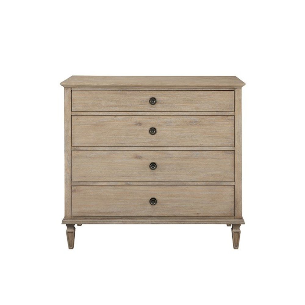 Brown Bedroom Dresser with Storage Drawers, Acacia Veneer and Rubberwood