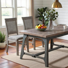 Gray Wood Extendable Dining Room Table with Leaf, Farmhouse Dining Table