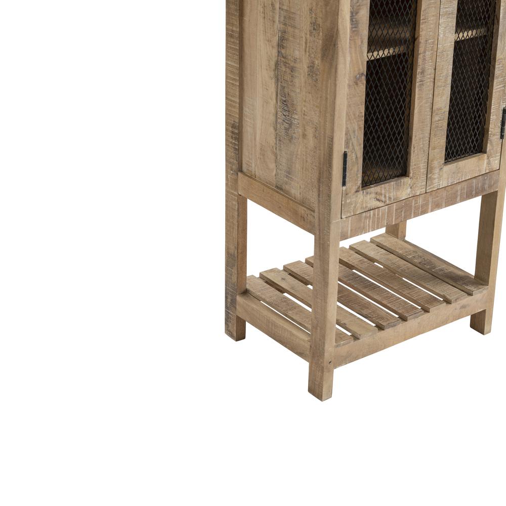 Crestview Collection Bengal Manor 2 Glass Door and Metal Wine Cabinet