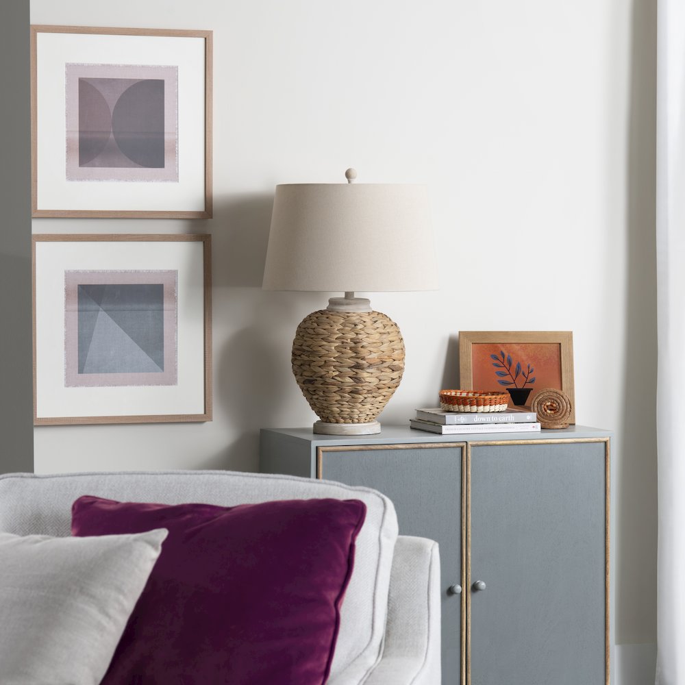 27.5"H Sea Grass Table Lamp