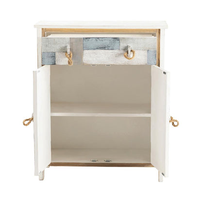 Crestview Collection  Nautical Patchwork 1 Drawer, 2 Door Cabinet