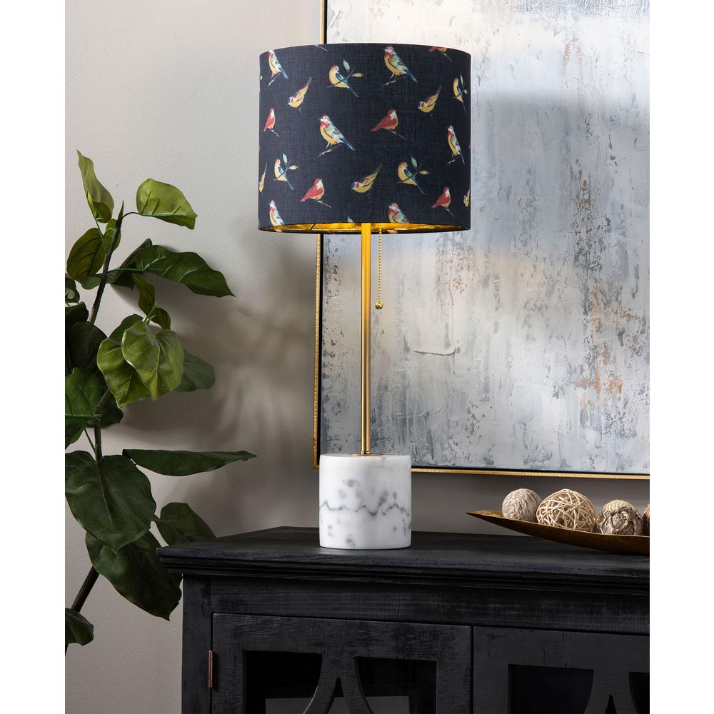 Crestview Collection Evolution Isla Marble Base Table Lamp in Gold
