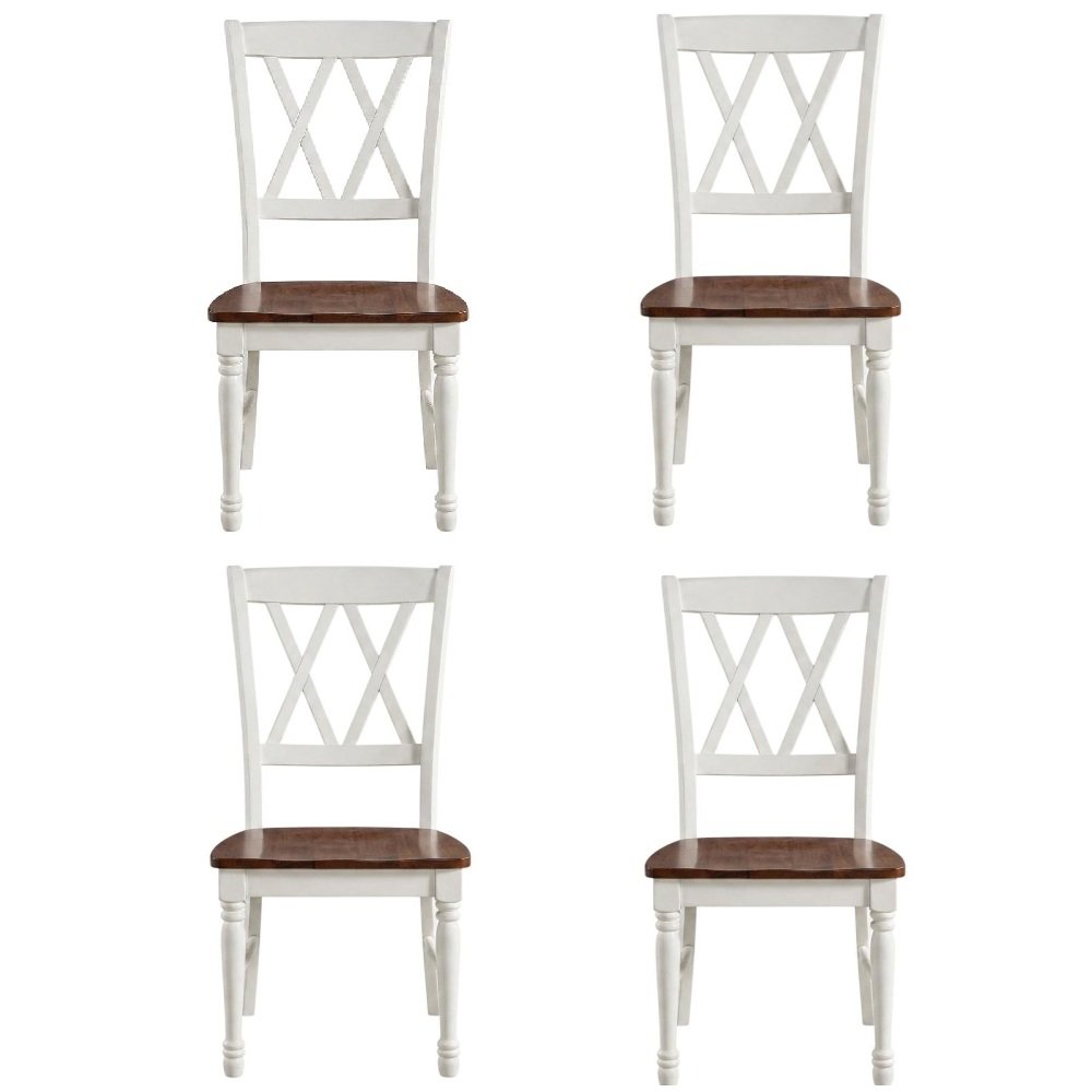 Four-Piece Dining Chair Set with Comfortable Backrest and Sleek Design