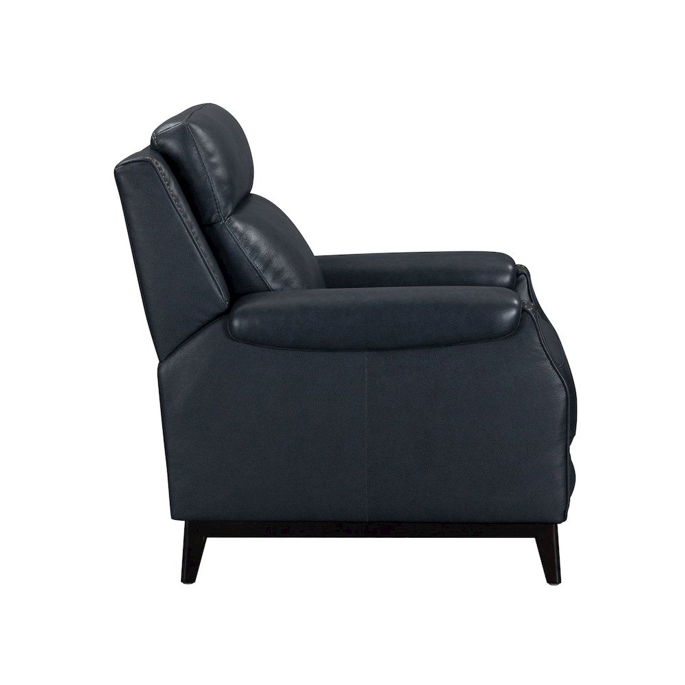 Rawling Classic Pushback Recliner Chair - York Navy Leather