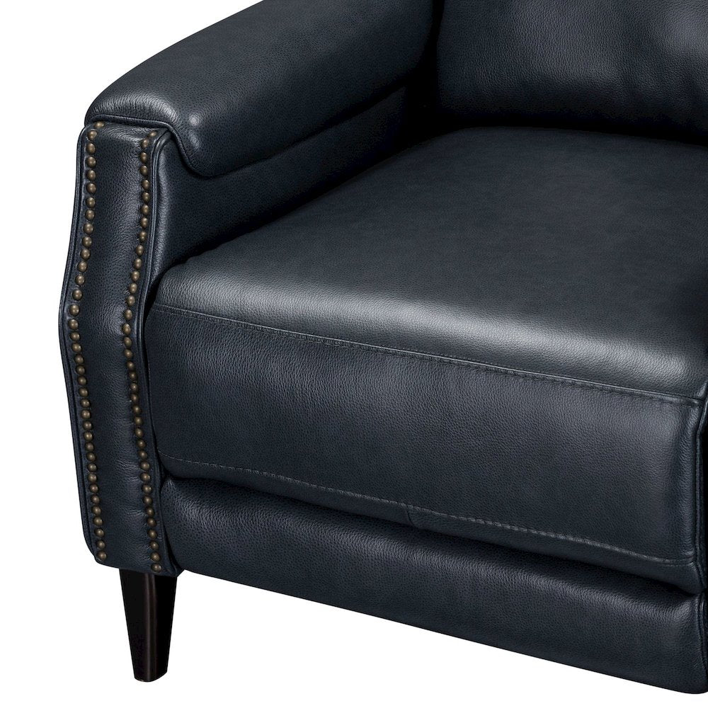 Rawling Classic Pushback Recliner Chair - York Navy Leather