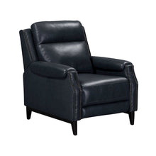 Rawling Classic Pushback Recliner Chair - York Navy Leather