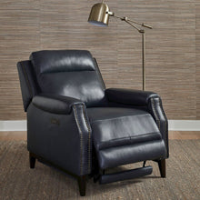 Rawling Triple Power Recliner Chair for Living Room Study - York Navy Leather