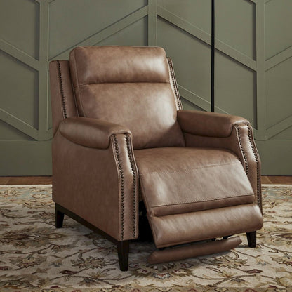 Rawling Classic Pushback Recliner Chair - York Sand Leather