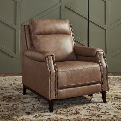 Rawling Classic Pushback Recliner Chair - York Sand Leather