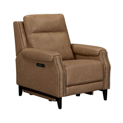 Rawling Triple Power Recliner Chair for Living Room Study - York Sand Leather