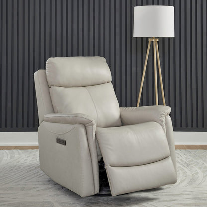 Rowland Triple Power Recliner Living Room Chair - Aline Pristine White Leather