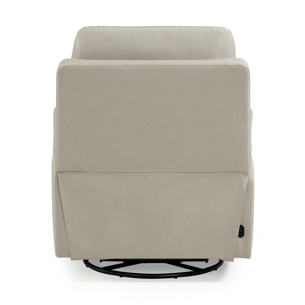 Rowland Triple Power Recliner Living Room Chair - Aline Pristine White Leather