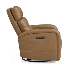 Rosslyn Triple Power Recliner Living Room Chair - York Butternut Brown Leather
