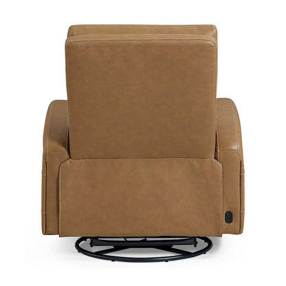 Rosslyn Triple Power Recliner Living Room Chair - York Butternut Brown Leather