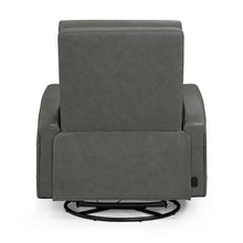 Rosslyn Triple Power Recliner Living Room Chair - York Charcoal Gray Leather