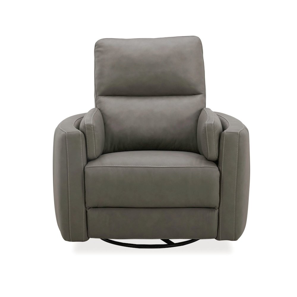 Reilly Triple Power Recliner Living Room Chair - Aline Light Gray Leather