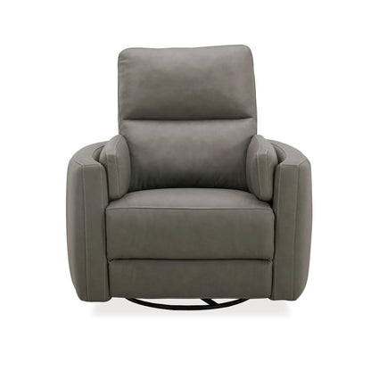 Reilly Triple Power Recliner Living Room Chair - Aline Light Gray Leather