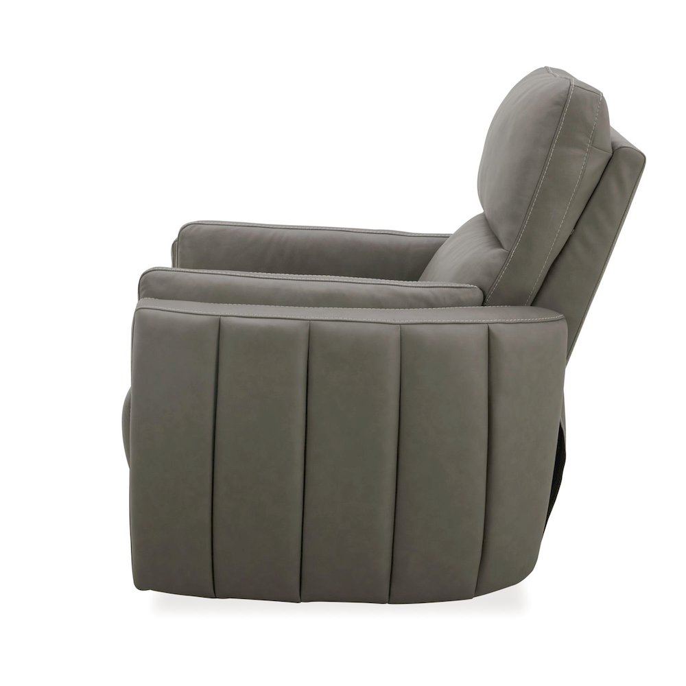 Reilly Triple Power Recliner Living Room Chair - Aline Light Gray Leather
