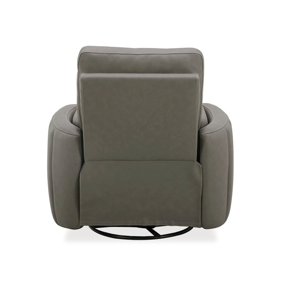Reilly Triple Power Recliner Living Room Chair - Aline Light Gray Leather