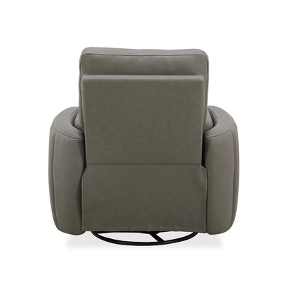 Reilly Triple Power Recliner Living Room Chair - Aline Light Gray Leather