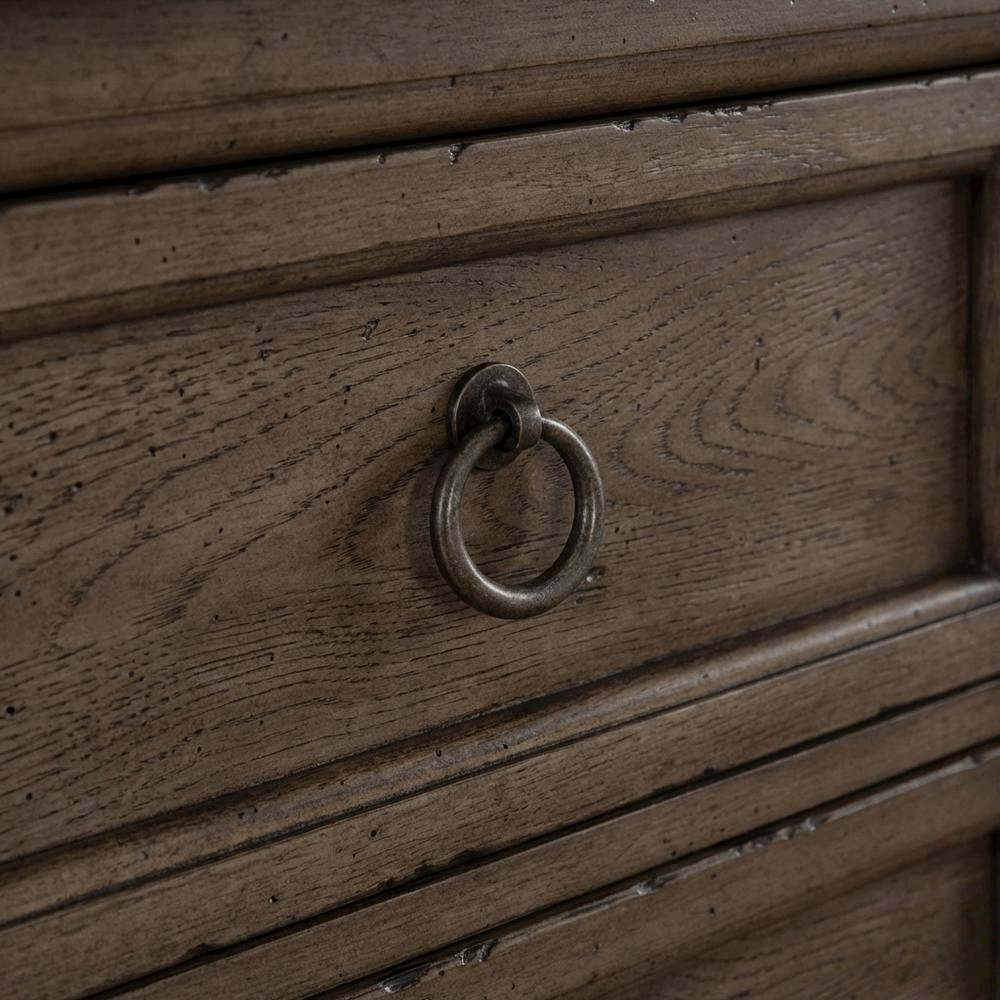 Dusty Taupe Nightstand with Charging Station and Modern Design